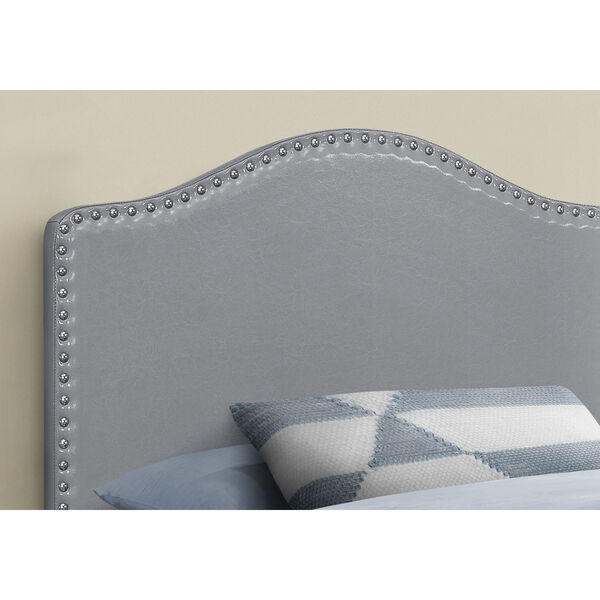 Gray and Black Leather-Look Headboard, image 3