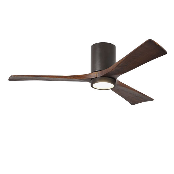 Irene-3HLK Textured Bronze 52-Inch Ceiling Fan with LED Light Kit and Walnut Tone Blades, image 3