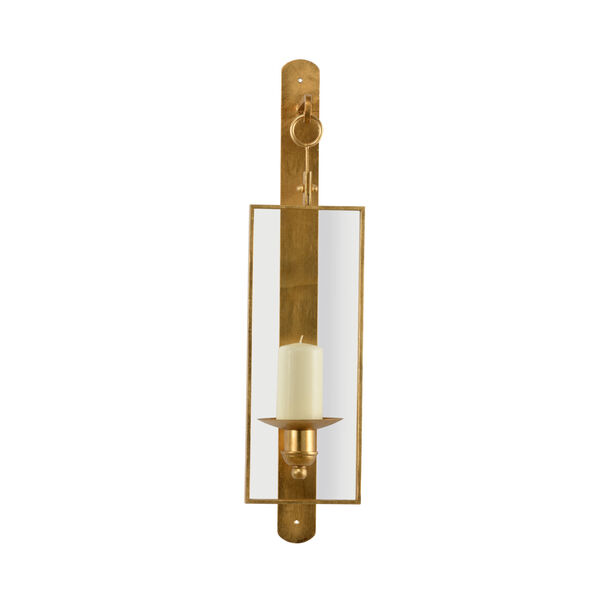 Pam Cain Gold Leaf and Clear Wall Sconce, image 1