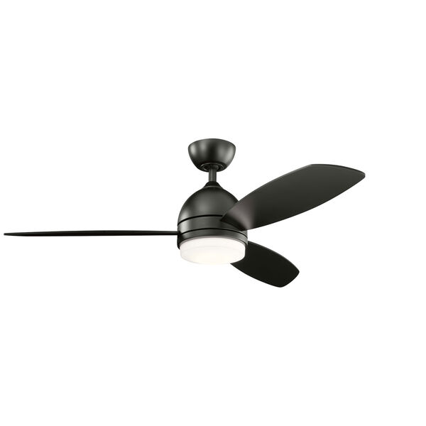 Vassar Satin Black 52-Inch LED Ceiling Fan, image 1