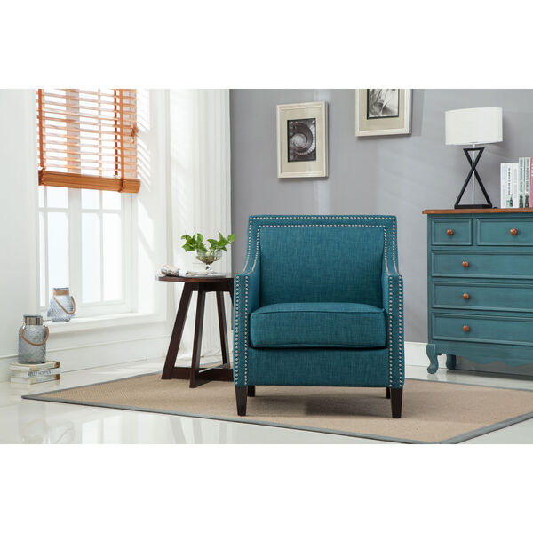 Taslo Teal Accent Chair, image 2