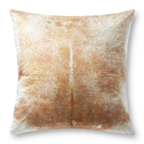 Beige and White 36-Inch x 36-Inch Floor Pillow, image 1