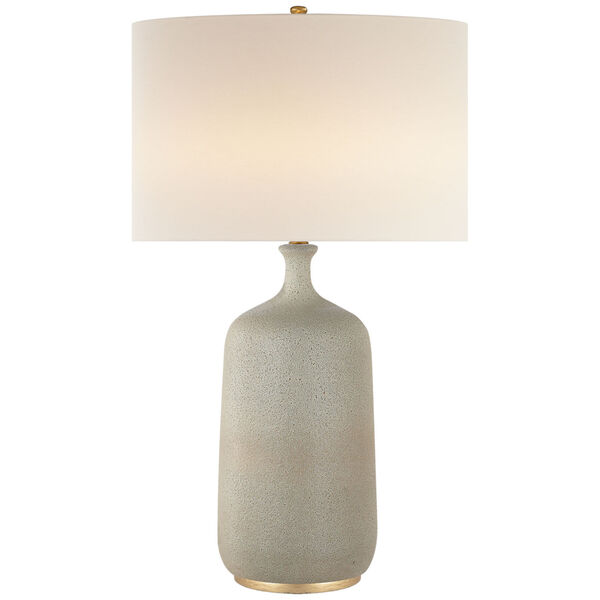 Culloden Table Lamp in Volcanic Ivory with Linen Shade by AERIN, image 1