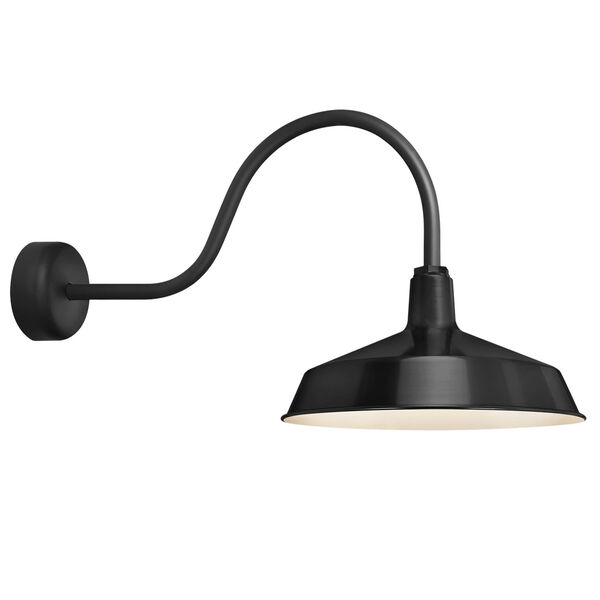 Essentials by Troy RLM Standard Black One-Light Outdoor Wall Sconce with 30-Inch Arm, image 1