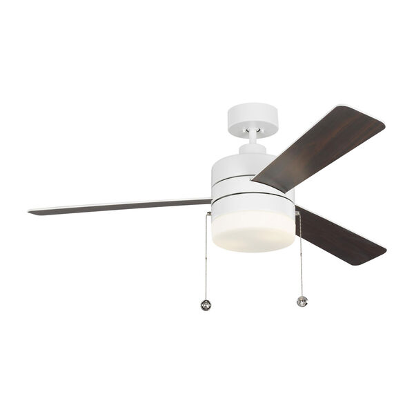 Syrus Matte White 52-Inch Two-Light Ceiling Fan, image 4