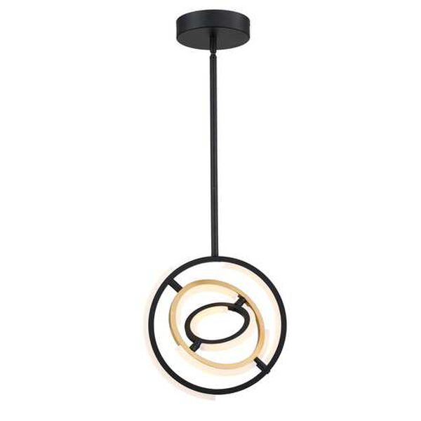 Trilogy Black and Gold 13-Inch LED Pendant, image 2