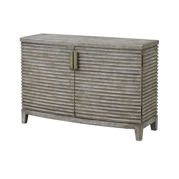Gray and Brown Two Door Credenza, image 1