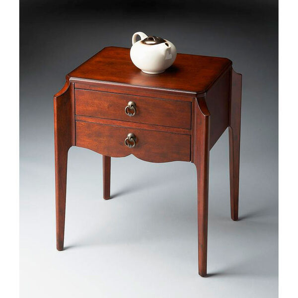 Plantation Cherry Two-Drawer Accent Table, image 1