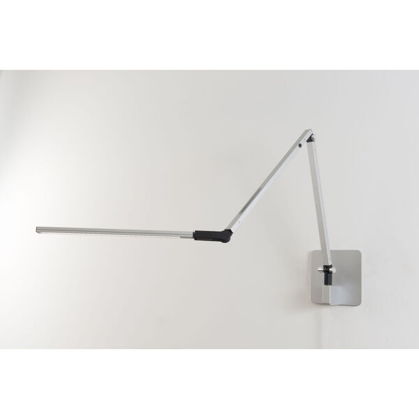 Z-Bar Silver LED Mini Desk Lamp with Two-Piece Desk Clamp, image 2