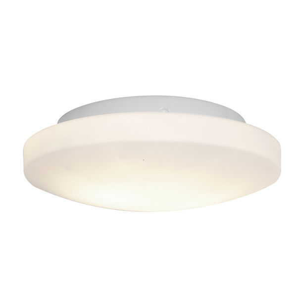Orion White Two-Light 11-Inch Flush Mount with Opal Glass, image 1
