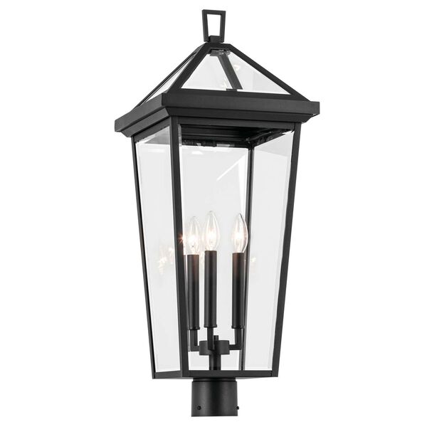 Regence Textured Black 29-Inch Three-Light Outdoor Post Lantern, image 4