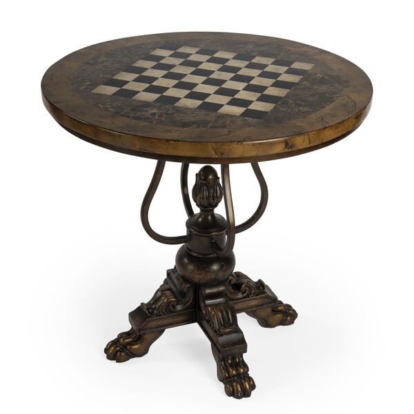Carlyle Fossil Stone Game Table, image 1