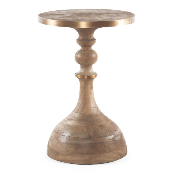 Tan Upturned Goblet Side Table, image 1