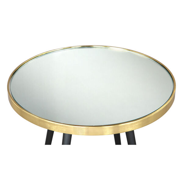 Particle Black, Gold, Mirror, Black and Gold Side Table, image 6