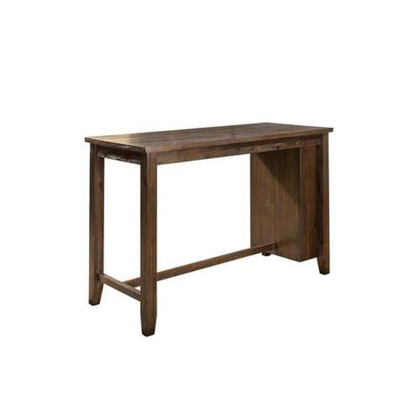 Spencer Dark Espresso Wire Brush Wood Counter Height Table, image 5