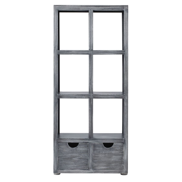 Oaklyn Brushed Gray Bookcase, image 1