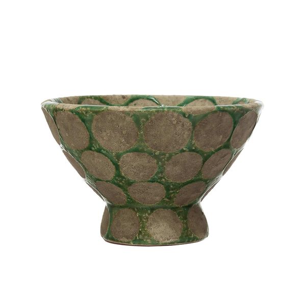 Multicolor Terra-Cotta Footed Bowl, image 1