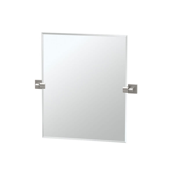Elevate Satin Nickel Small Rectangle Mirror, image 1