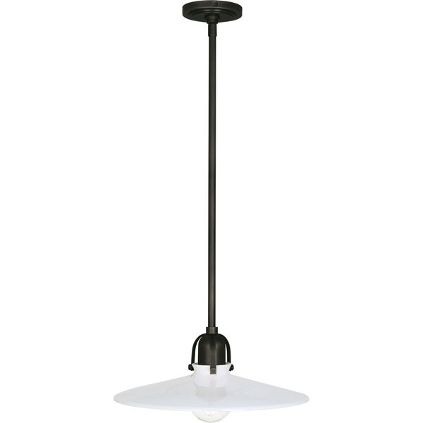 Rico Espinet Arial Deep Patina Bronze One-Light Pendant With White Glass, image 2