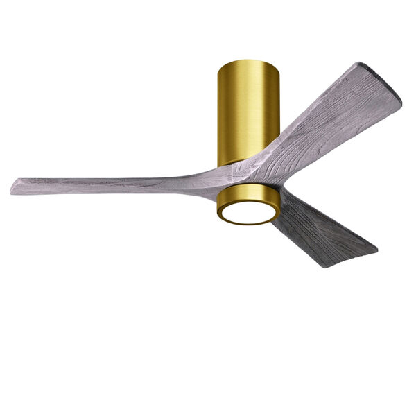 Irene-3HLK Brushed Brass and Barnwood 52-Inch Ceiling Fan with LED Light Kit, image 1