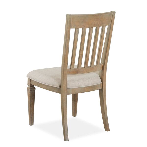 Lancaster Weathered Bronze Wood Dining Side Chair with Upholstered Seat, image 3