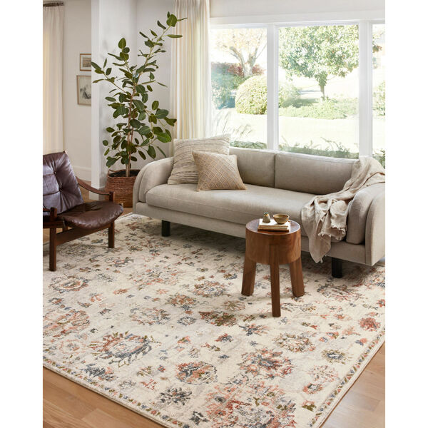 Saban Ivory, Blue and Spice 7 Ft. 10 In. x 10 Ft. Area Rug, image 2