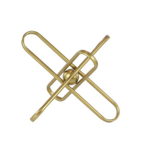 Gold Metal Geometric Sculpture, Set of 2, image 5