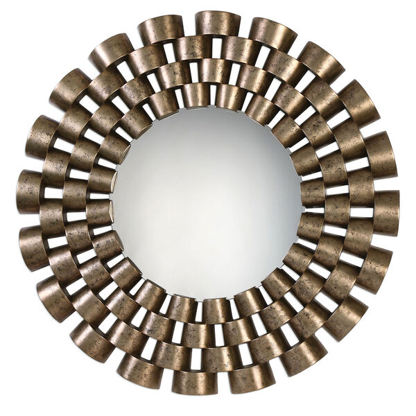 Taurion Silver Leaf Round Mirror, image 1