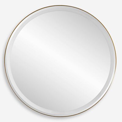 Doris Round Brass Mirror