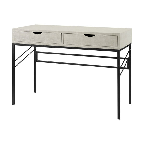 Vetti Off White and Black Two Drawer Desk, image 2