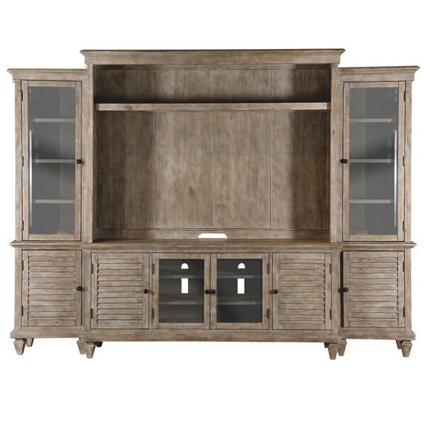 Lancaster Rustic Dovetail Grey Entertainment Wall, image 2
