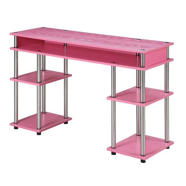 Designs2Go Pink No Tools Student Desk, image 1