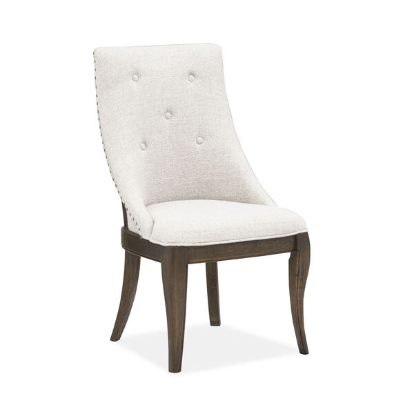 Roxbury Manor Brown Dining Arm Chair with Upholstered Seat and Back, image 1