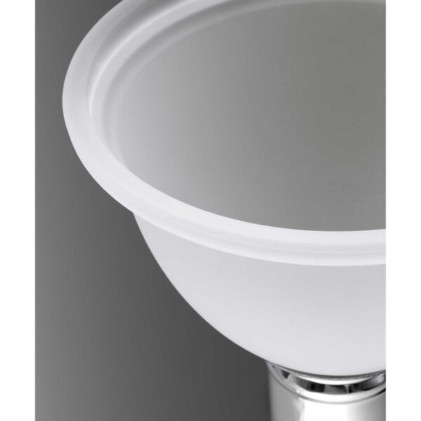 Madison Polished Chrome One-Light Bath Fixture with Etched Glass Bell Shaped Shade, image 4