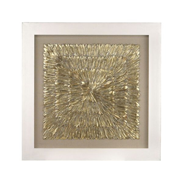 Gold Feather Gold Wall Decor, image 1