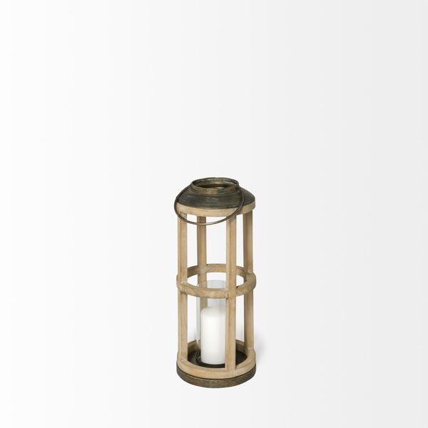 Andy II Brown Cylindrical Candle Holder Lantern, image 4