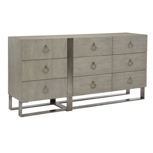 Linea Gray Nine-Drawer Dresser, image 1