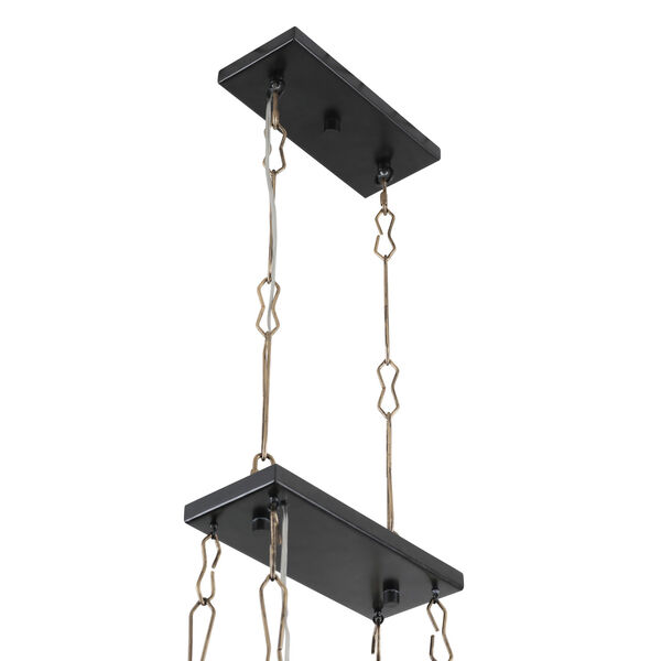 Bodie Havana Gold and Carbon Eight-Light Linear Pendant, image 6