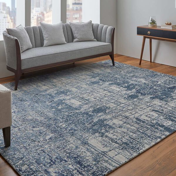 Eastfield Casual Blue Ivory Area Rug, image 2