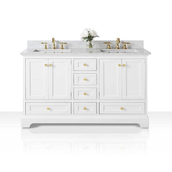 Audrey White 60-Inch Vanity Console, image 3
