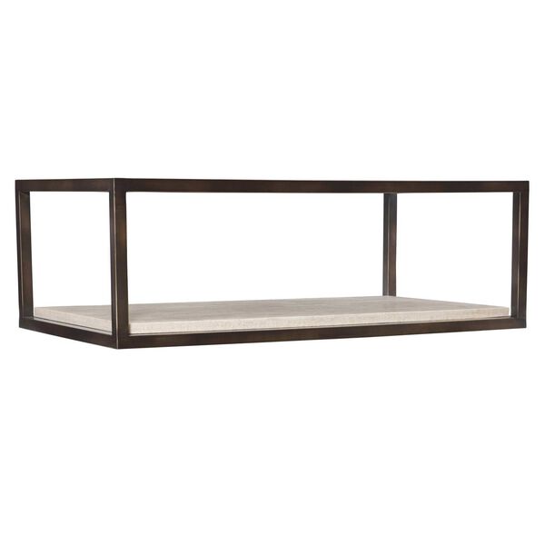 Kinsley White and Bronze Rectangular Cocktail Table, image 4