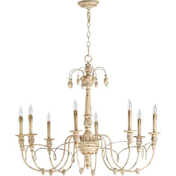 Bouverie French White Eight-Light Chandelier, image 1