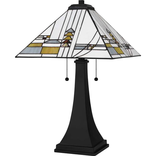 Winchester Matte Black Two-Light Table Lamp, image 4