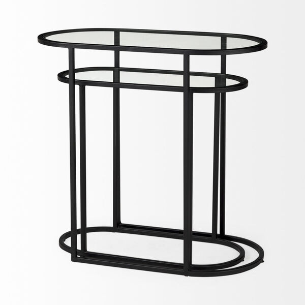Celine Black and Silver Nesting Accent Table, Set of 2, image 5