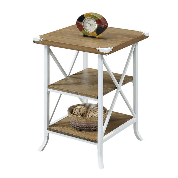 Brookline Driftwood White MDF End Table, image 2