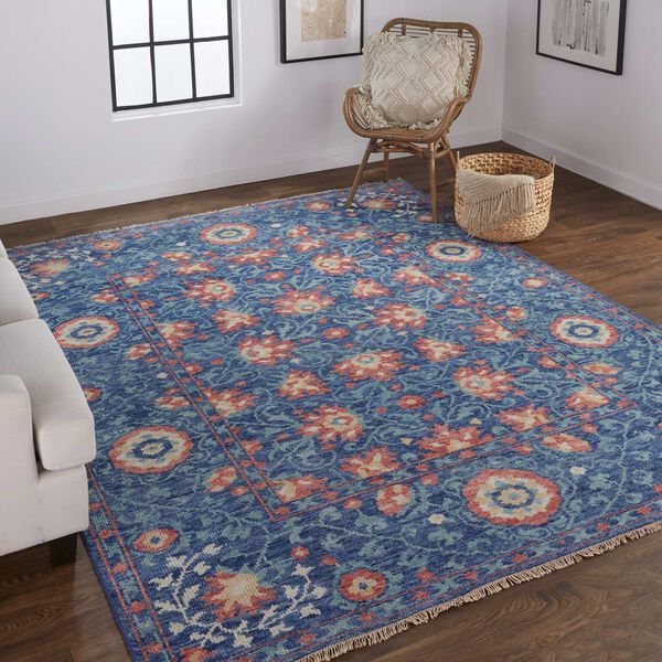 Beall Blue Red Area Rug, image 3