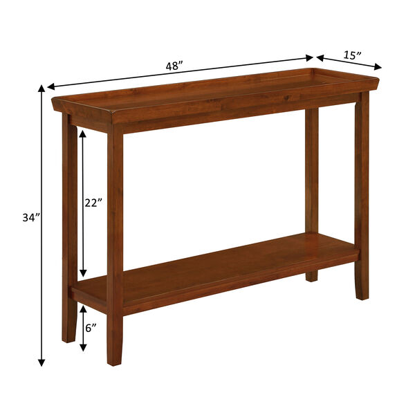 Ledgewood Cherry Console Table with Shelf, image 5