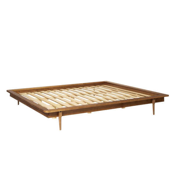 Caramel Wooden King Platform Bed, image 2