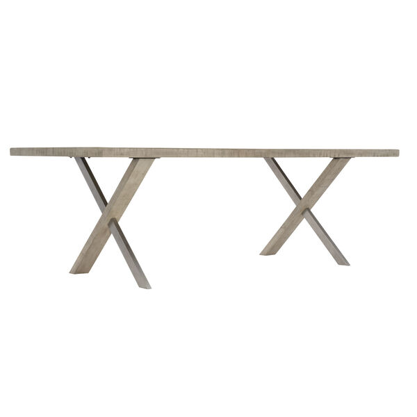 Glazed Silver and Brown Loft Milo Dining Table, image 1