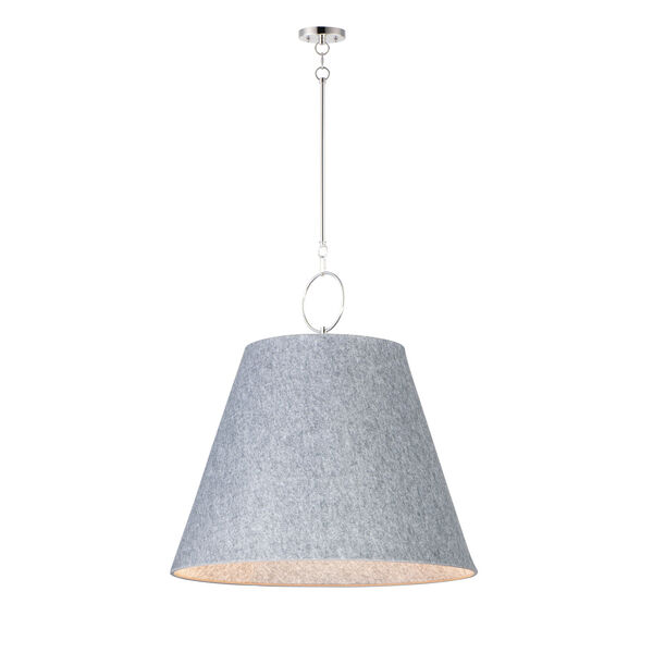 Acoustic Satin Nickel 30-Inch One-Light Pendant, image 1